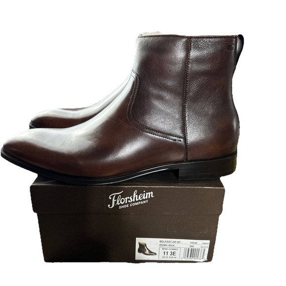 Florsheim Belfast Zip Boots Mens 11 Brown Leather